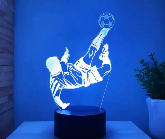 Lámpara LED 3D Fútbol Cambia Colores