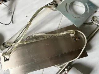 Lampadario Ikea 6 faretti acciaio e vetro