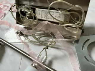 Lampadario Ikea 6 faretti acciaio e vetro