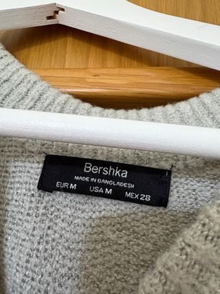 Jersey Bershka gris punto talla única