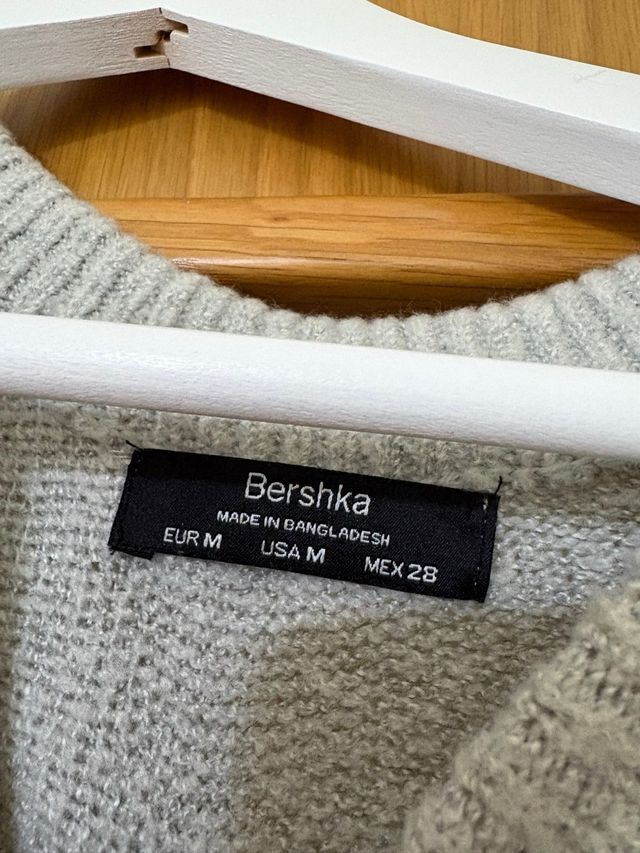 Jersey Bershka gris punto talla única