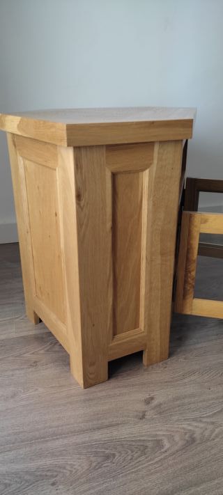 Mueble TV Esquinero Roble Macizo