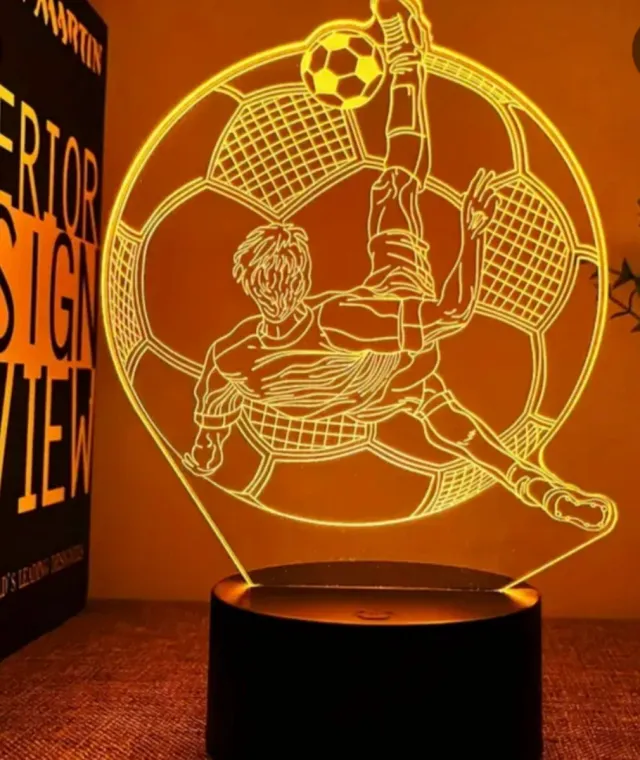Lámpara LED 3D Fútbol Personalizable