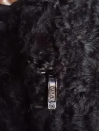 Abrigo de astracán negro