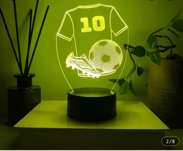 Lámpara LED 3D Fútbol Personalizable