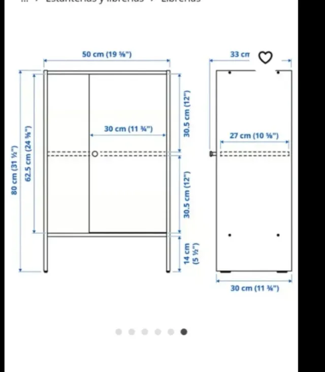 Mueble auxiliar blanco Ikea