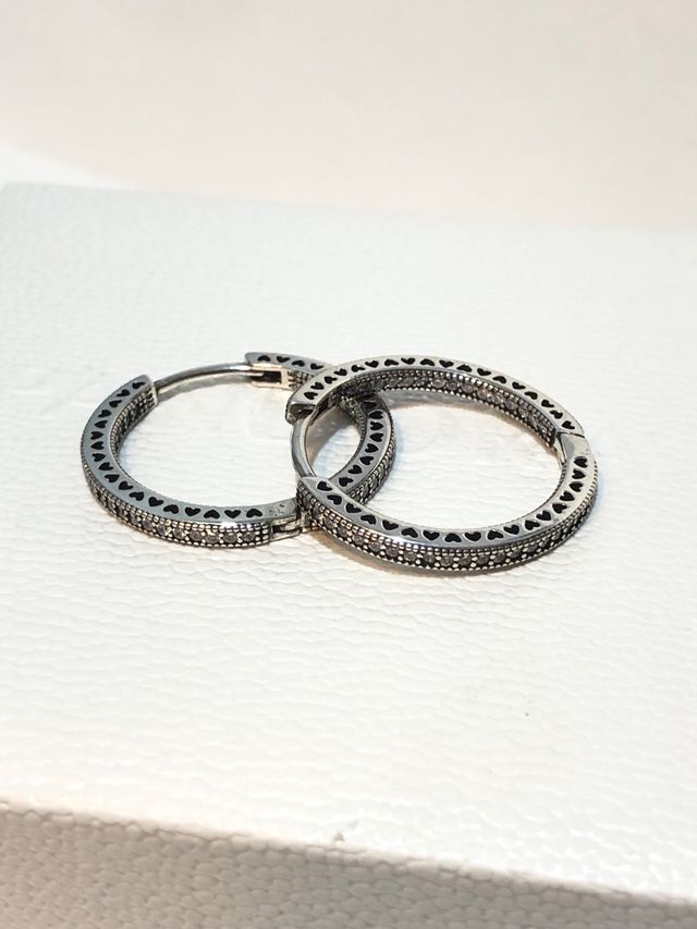Pendientes Aro Pandora Corazones