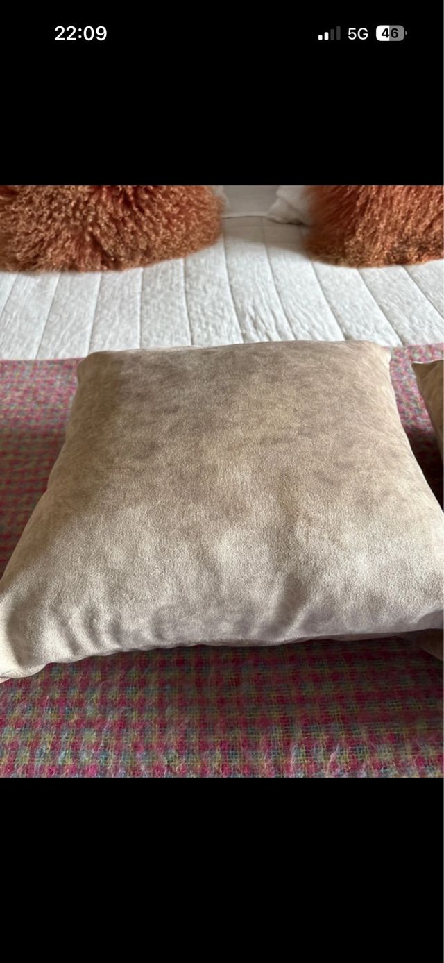 Cojines Terciopelo Beige (2 unidades)