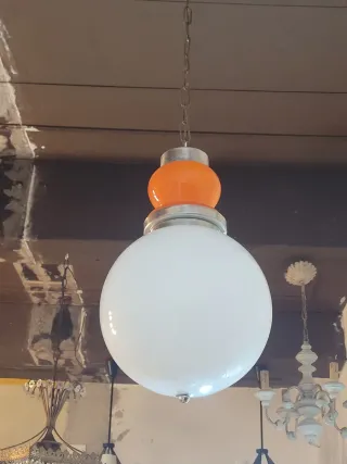 Lampada Stilux Milano anni '60 vetro e metallo