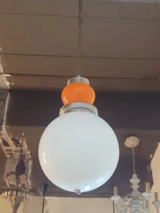 Lampada Stilux Milano anni '60 vetro e metallo