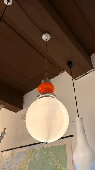 Lampada Stilux Milano anni '60 vetro e metallo