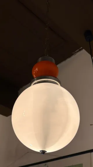 Lampada Stilux Milano anni '60 vetro e metallo