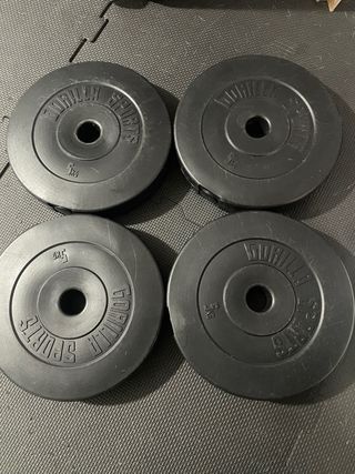 4 Discos Pesas Gimnasio 5 kg Gorilla Sports