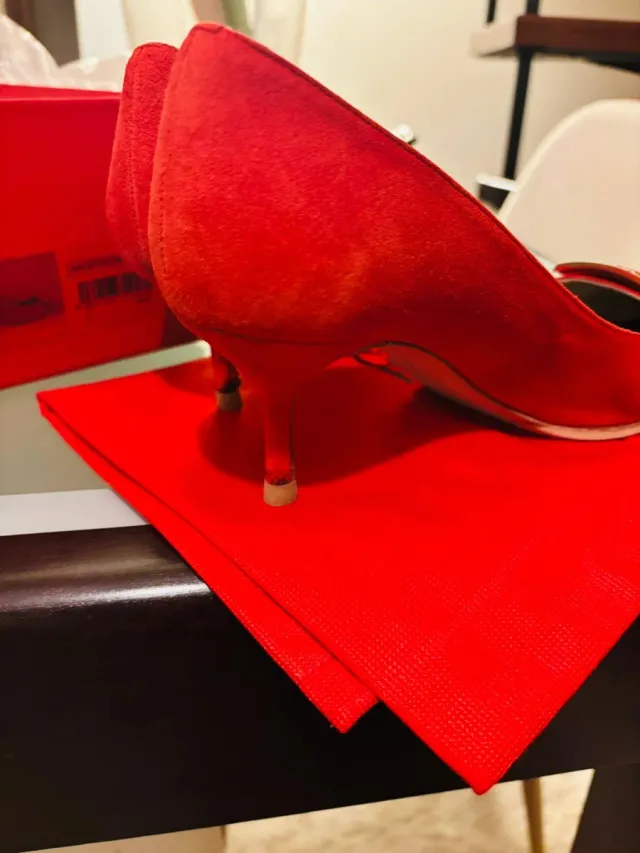 Zapatos Carolina Herrera Piel Rojo Talla 36