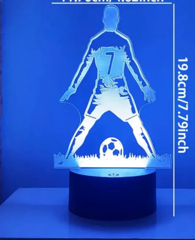 Lámpara LED 3D Fútbol Cambia Colores