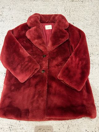 Abrigo de pelo rosa Unit