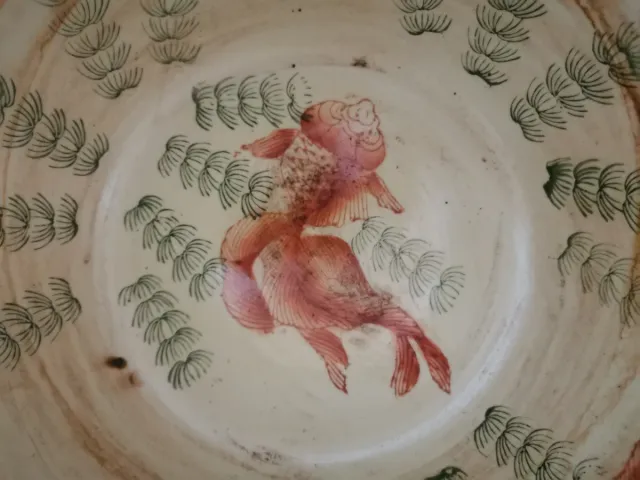 Macetero/pecera porcelana China decorada