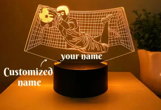 Lámpara LED 3D Portero Fútbol Personalizable