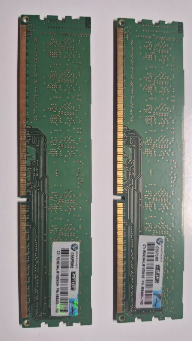 2x Módulos RAM HP 2GB DDR3 PC3-12800