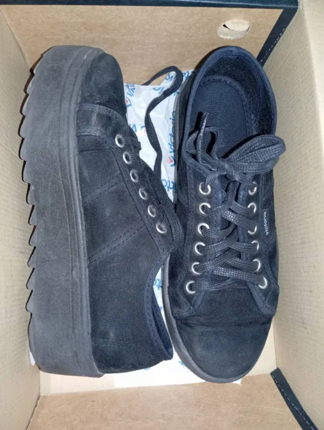 Zapatillas Victoria Plataforma Negras