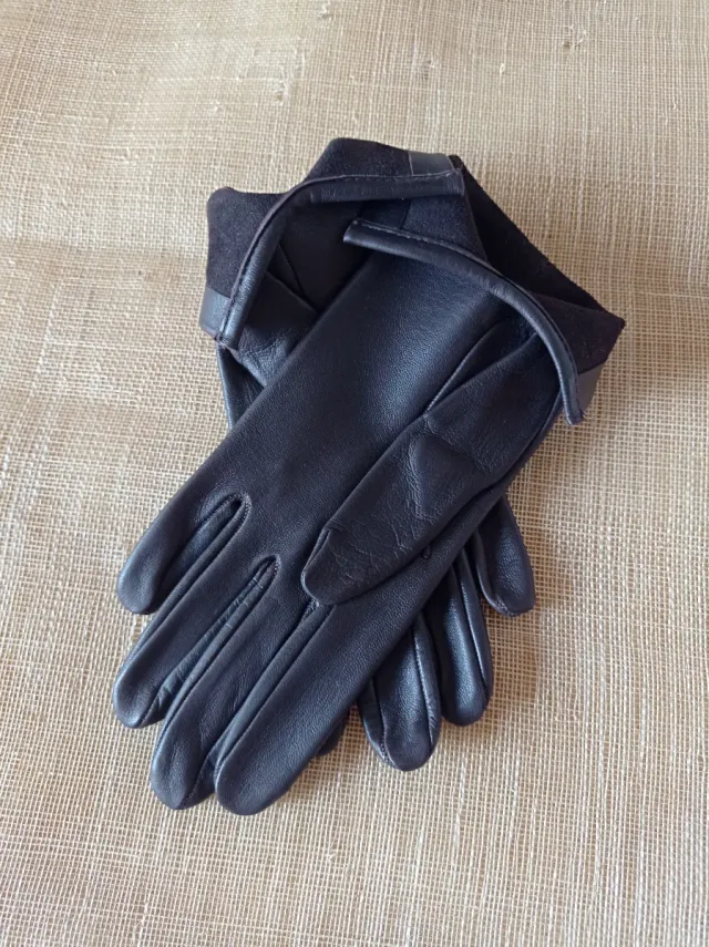 Guantes de piel marrón para señora Casiry