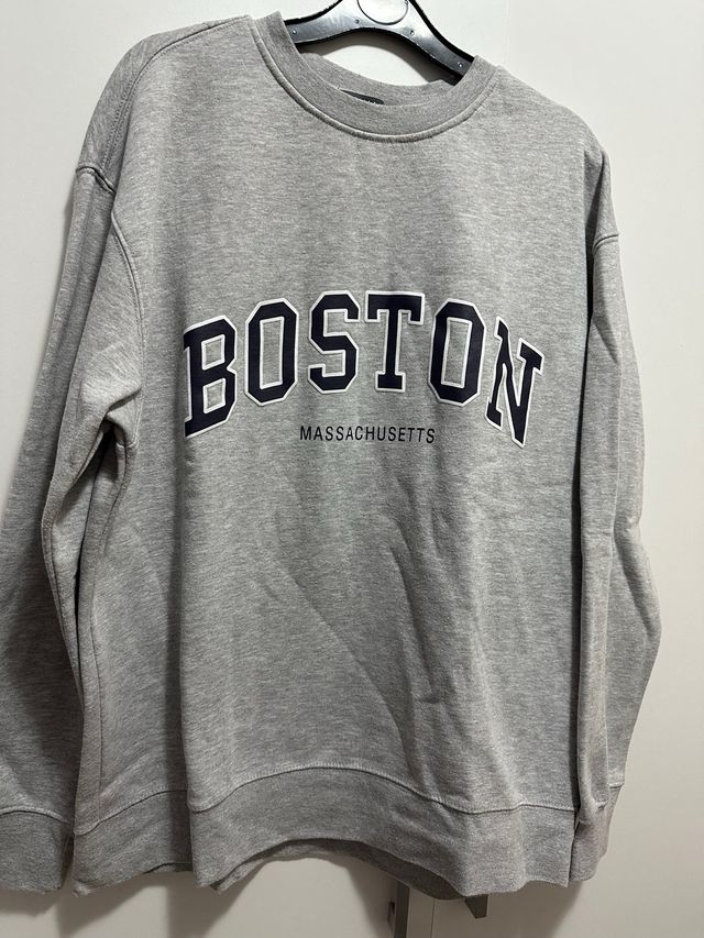 Sudadera Boston Massachusetts Gris