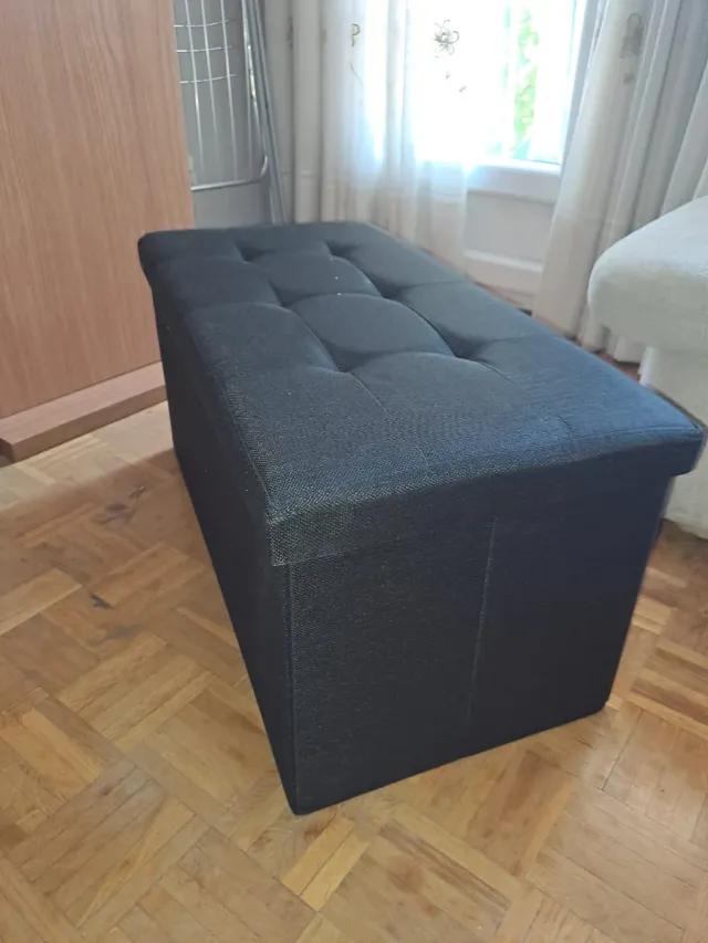 Puff baúl almacenamiento nero