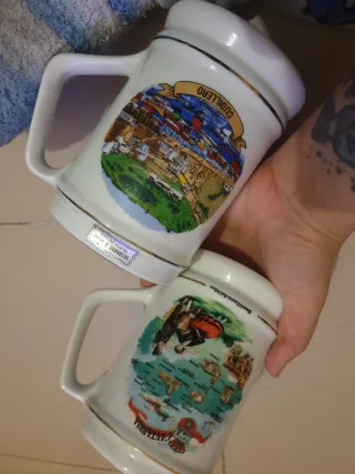 16 Jarras de cerámica antiguas decoradas