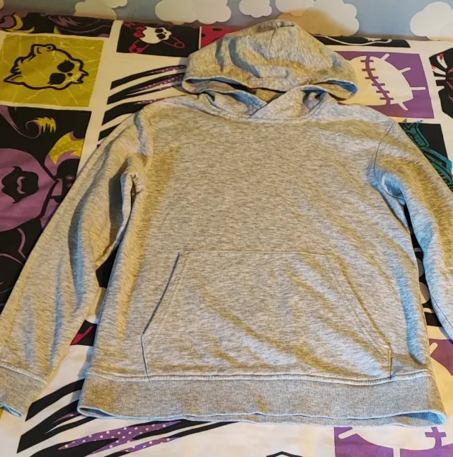 Sudadera gris con capucha