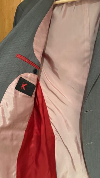 Traje de caballero gris talla 42