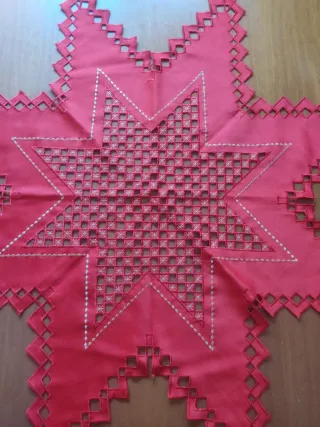 Centrino Natale Rosso e Oro