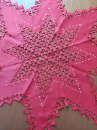 Centrino Natale Rosso e Oro