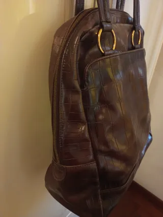 Borsa Benetton similpelle Coccodrillo