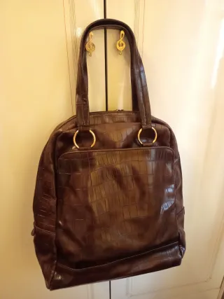 Borsa Benetton similpelle Coccodrillo