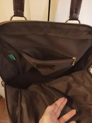 Borsa Benetton similpelle Coccodrillo