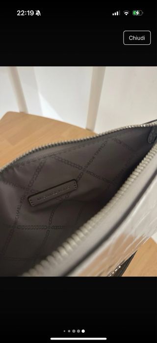 Borsa Michael Kors Argento Coccodrillo