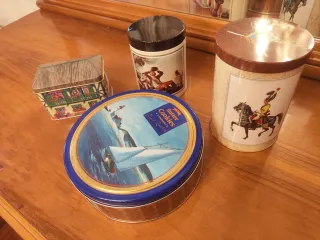 Lote 4 latas vintage decorativas