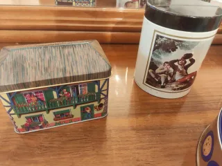 Lote 4 latas vintage decorativas