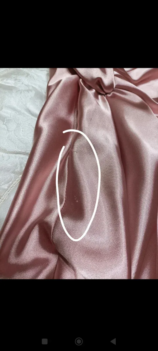 Abito lungo rosa con coprispalle