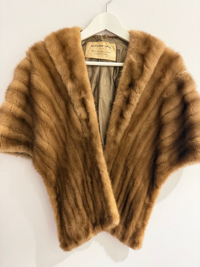 Stola di pelo marrone Autumn Haze