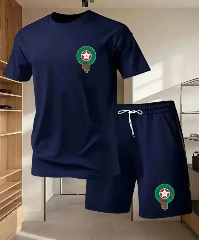 Conjunto Chándal Fútbol Marruecos Blanco/Negro