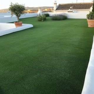 Césped artificial reutilizado