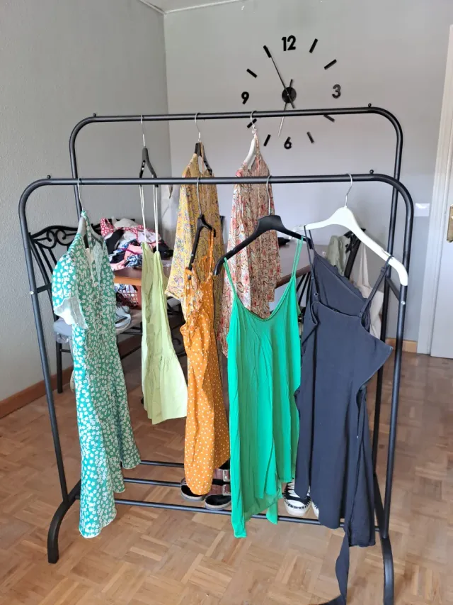 Appendiabiti doppio in metallo nero