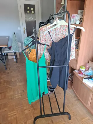 Appendiabiti doppio in metallo nero