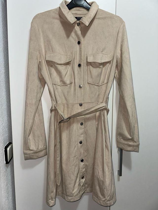 Vestido Bershka Beige Talla S