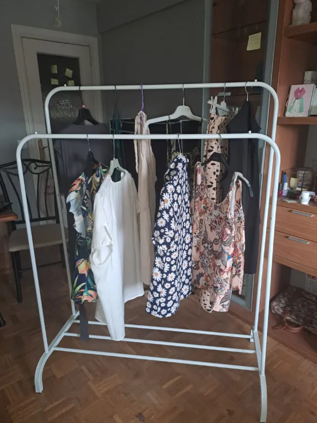 Appendiabiti a Doppio Piano Bianco