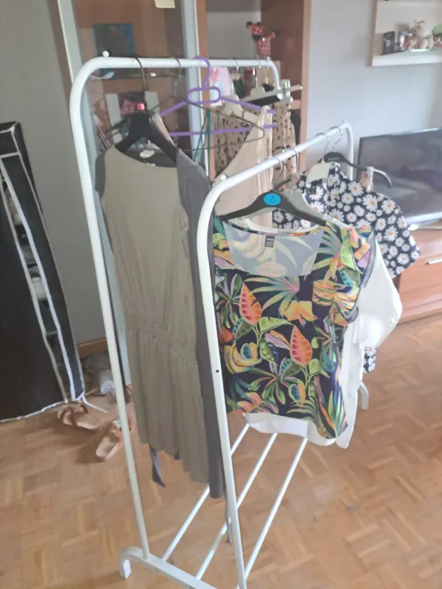 Appendiabiti a Doppio Piano Bianco