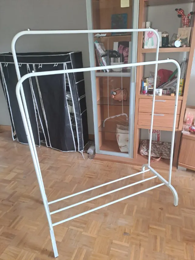 Appendiabiti a Doppio Piano Bianco