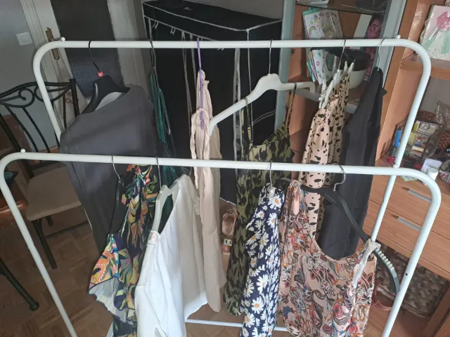 Appendiabiti a Doppio Piano Bianco