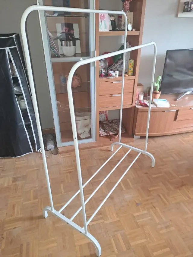 Appendiabiti a Doppio Piano Bianco